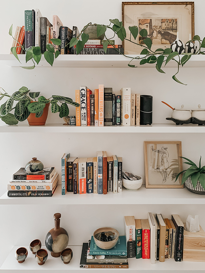 DIY Stacked Floating Book Shelves Dream Green DIY