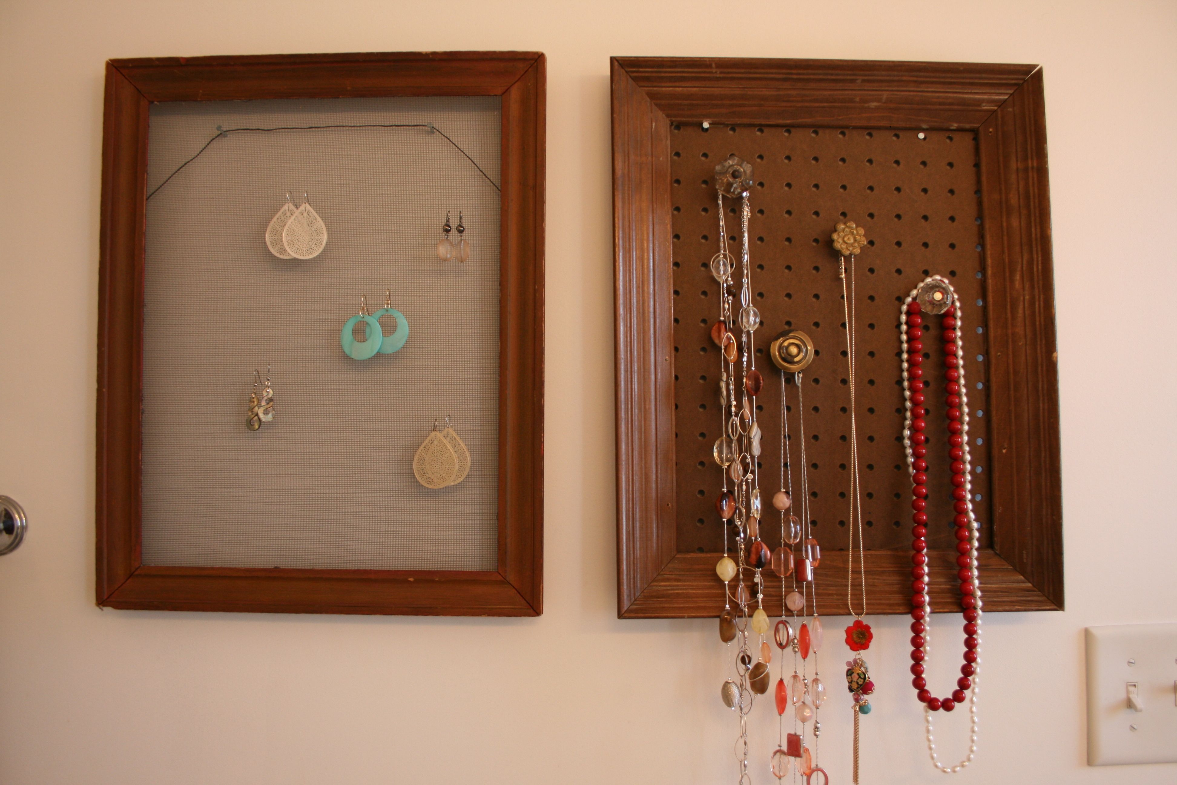 Hanging Jewelry Organizer Frame