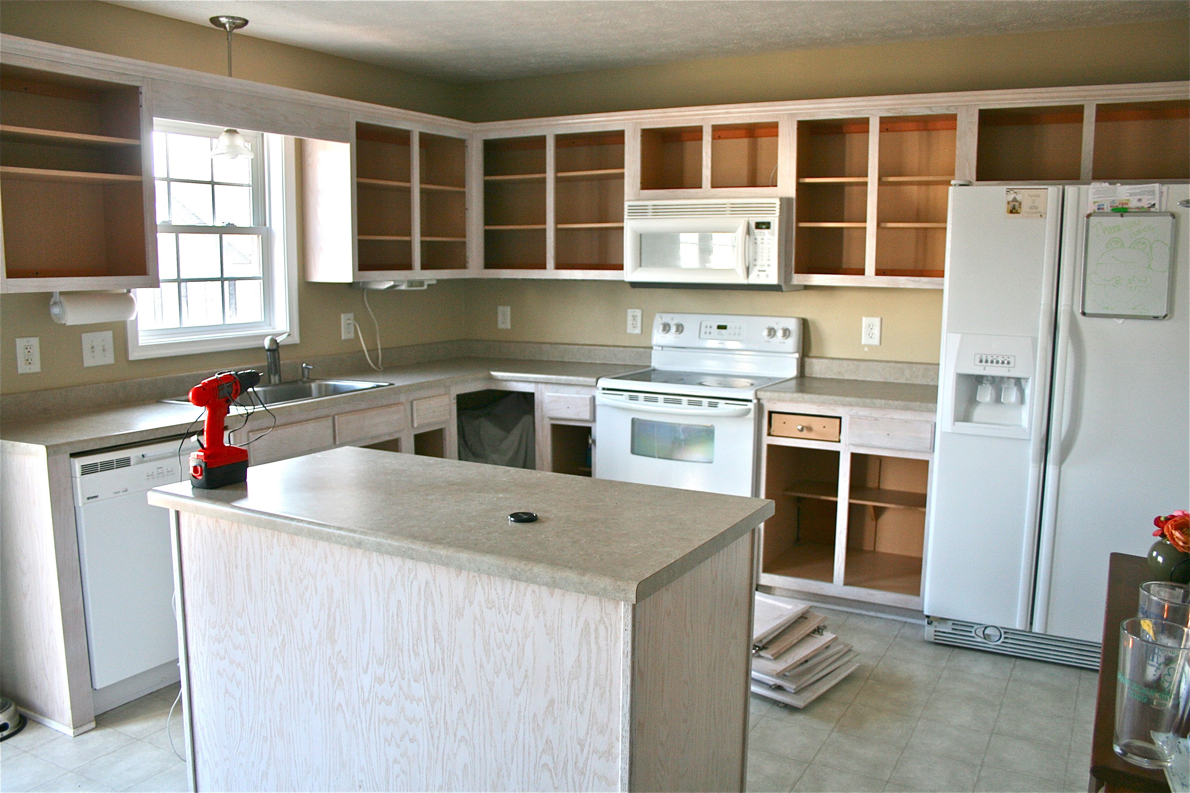 Kitchen Overhaul Day 1: Sanding/Prep Work - Dream Green DIY