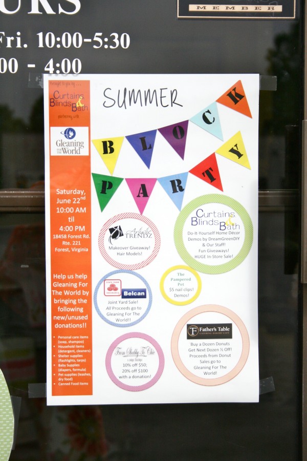 Curtains, Blinds and Bath Summer Block Party {Part 1} Dream Green DIY