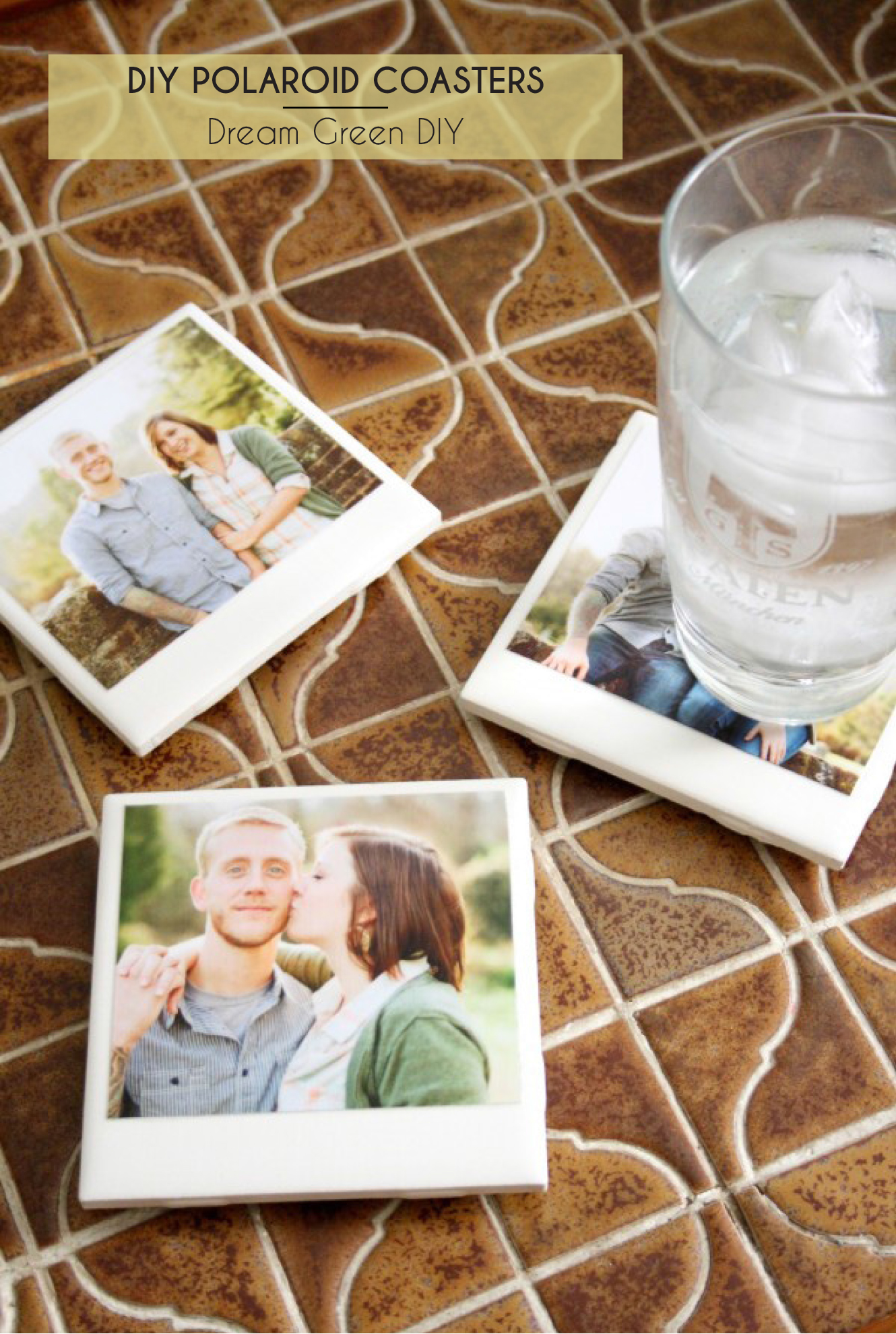 DIY Polaroid Coasters Dream Green DIY