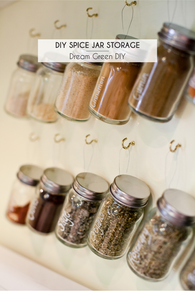 DIY Spice Jar Storage Dream Green DIY