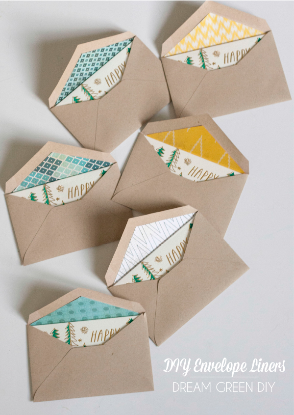 Diy Christmas Card Envelope Liners - Dream Green Diy