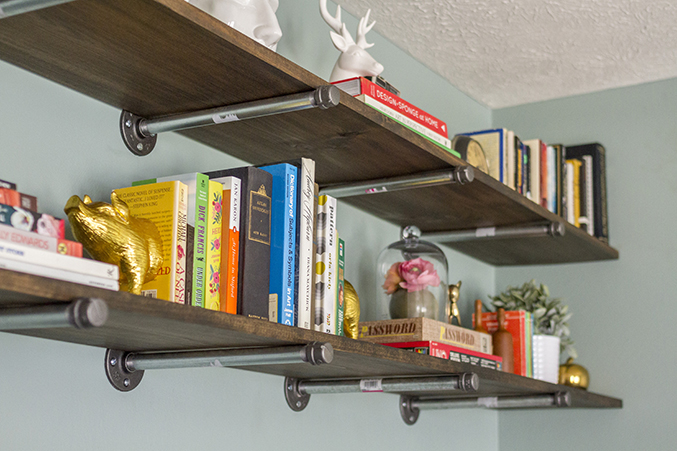 DIY Industrial Built-In Shelving - Dream Green DIY