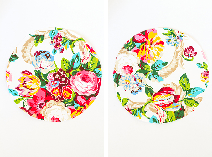 Diy No-sew Floral Fabric Chargers