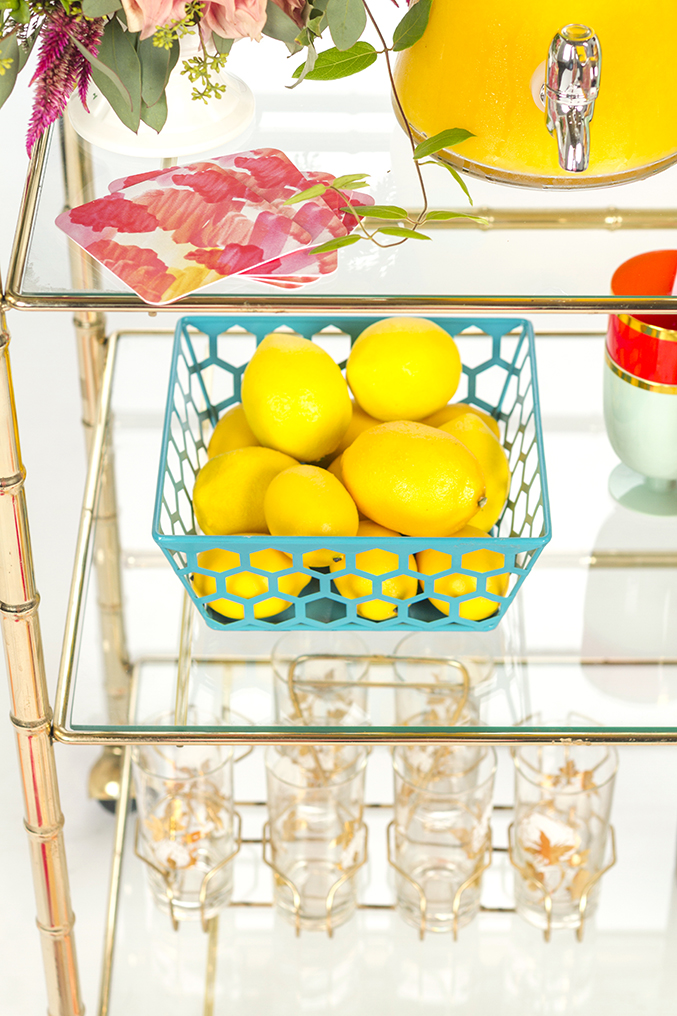 How To Style A Combination Bar Cart Buffet
