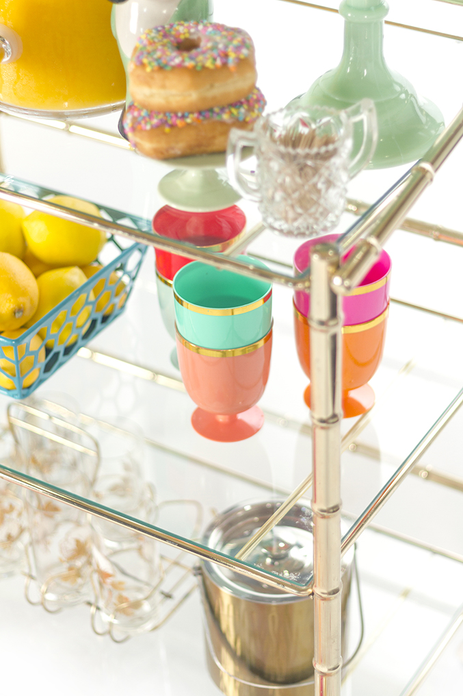 How To Style A Combination Bar Cart Buffet