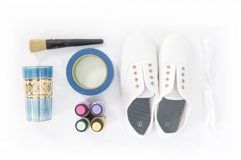 DIY Abstract Paint Splatter Shoes Dream Green DIY