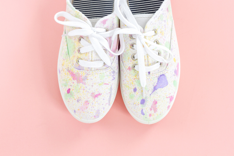 paint splatter tennis shoes