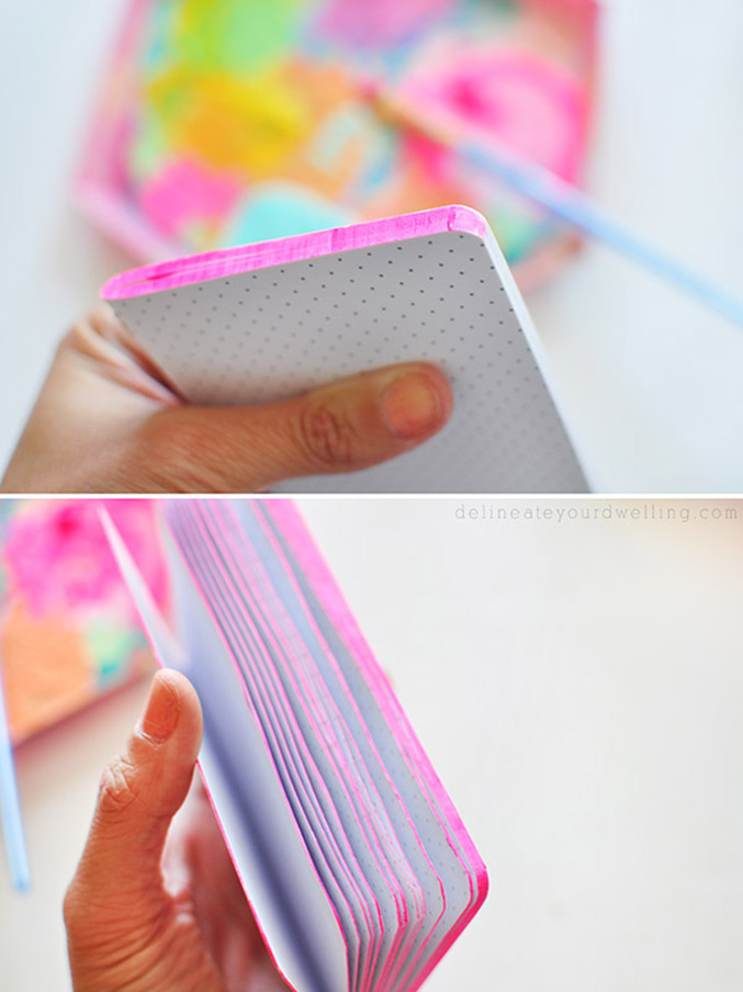 Simple DIY Painted Notebook