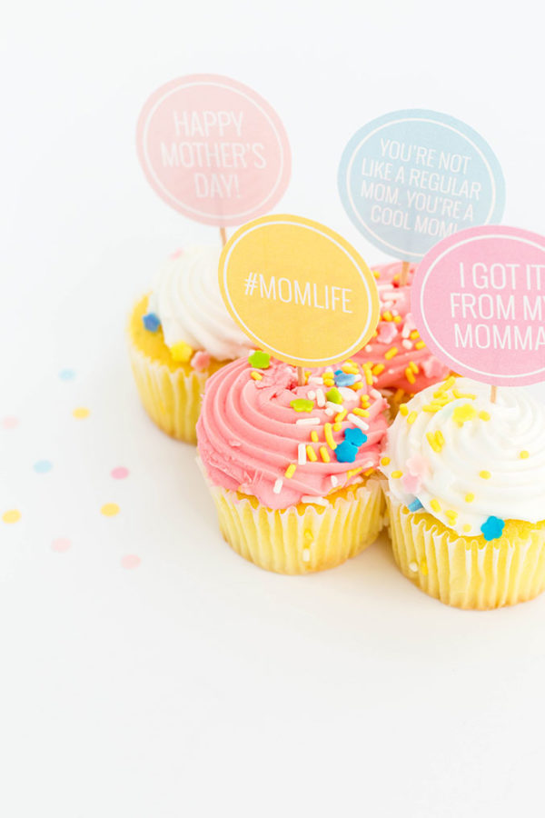 DIY Printable Mother's Day Cake Toppers Dream Green DIY