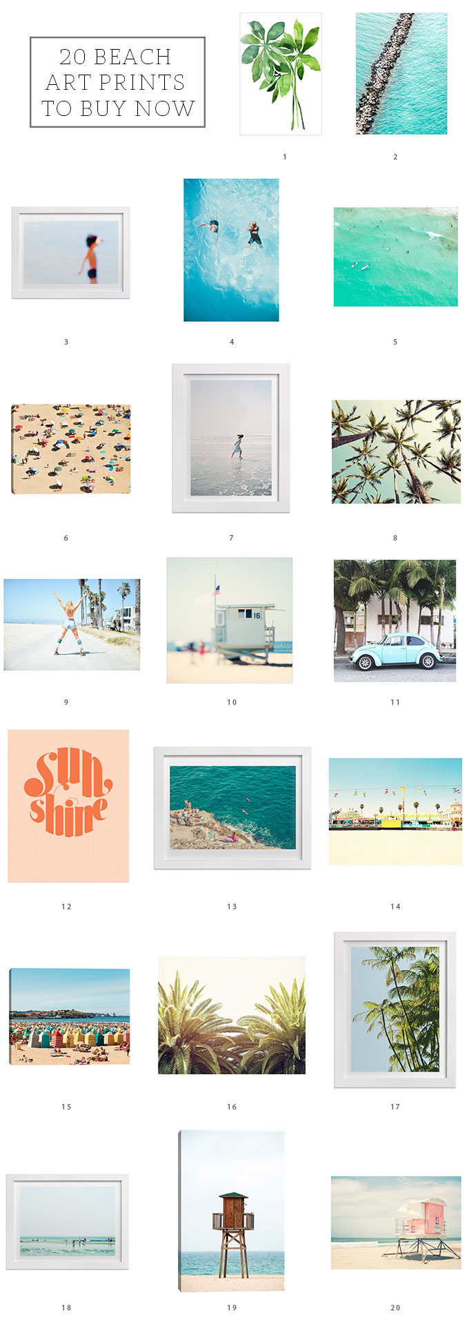 20 Beach Art Prints To Buy Now Dream Green DIY