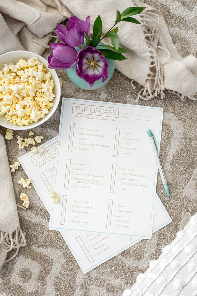 My Printable Oscars 2017 Ballot For Glitter Guide Dream Green DIY