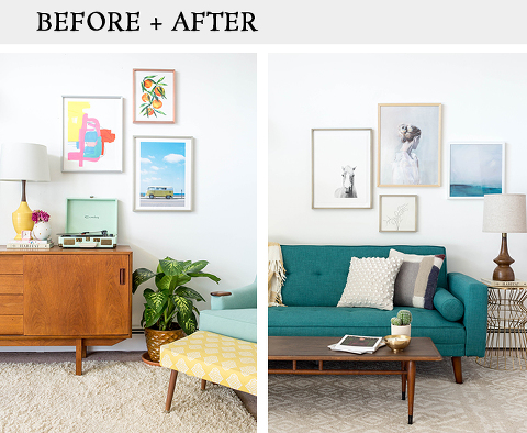 How To Makeover Your Living Room With New Art - Dream Green DIY