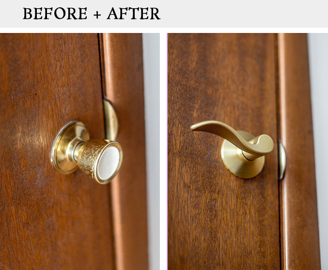 How To Seamlessly Update A Dated Door Knob - Dream Green DIY