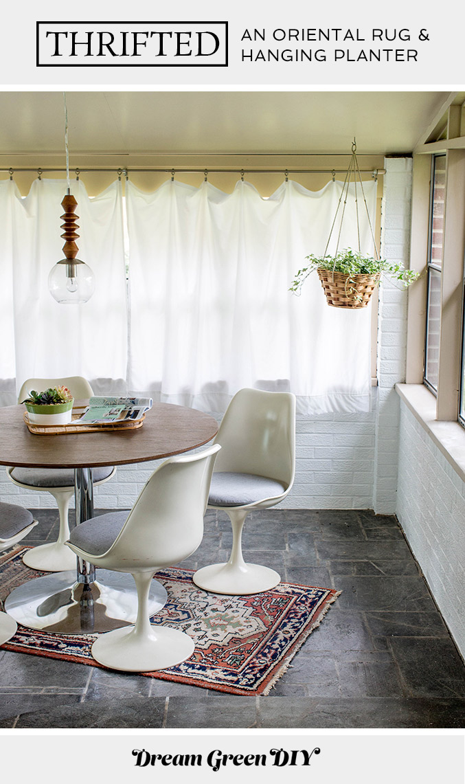 Thrift Store Score 20 Oriental Rug Dream Green DIY