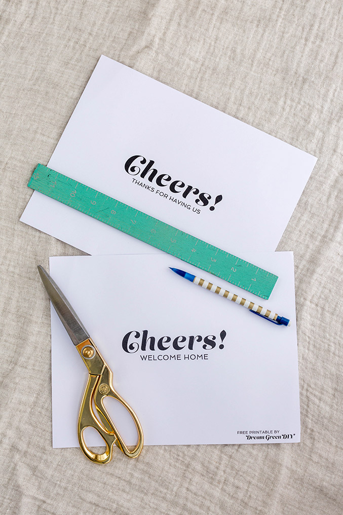 DIY Pressed Flower Wine Bottle Labels Dream Green DIY