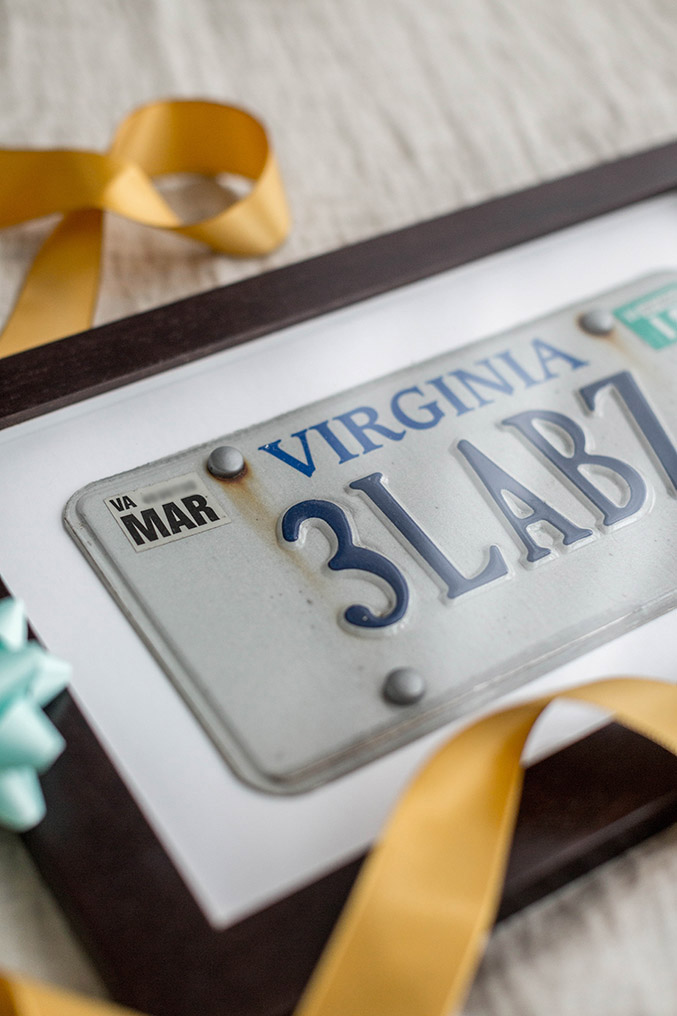 Custom Framed License Plate Birthday Gift Idea Dream Green DIY
