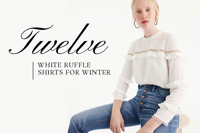 12 White Ruffle Shirts For Winter - Dream Green DIY