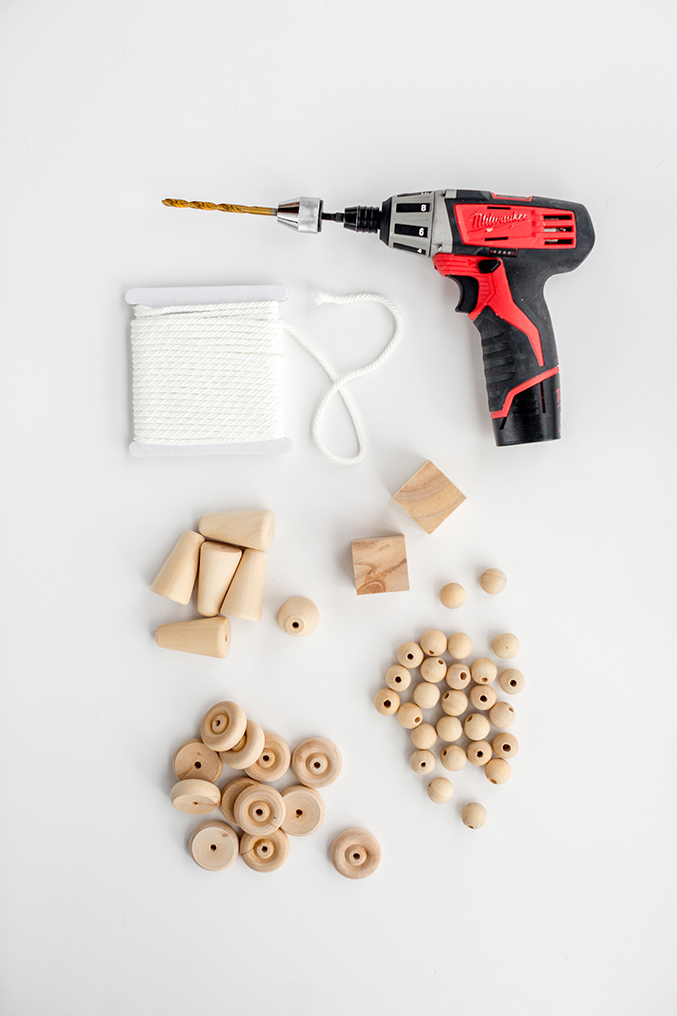 DIY Decorative Wooden Bead Strand Dream Green DIY