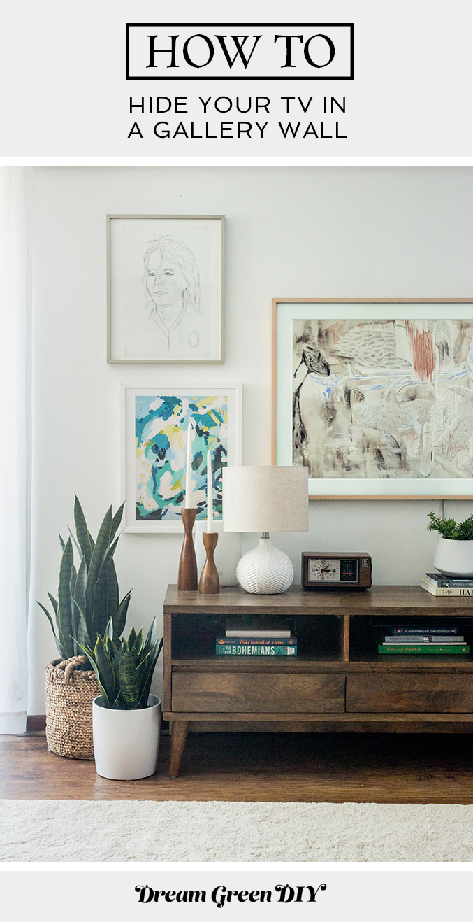 How To Hide Your TV In A Gallery Wall - Dream Green DIY