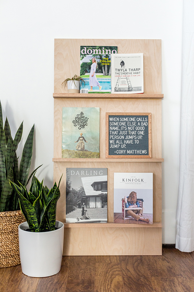 DIY Freestanding Plywood Magazine Rack Dream Green DIY
