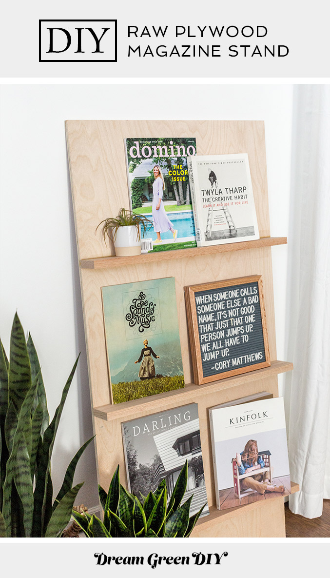 DIY Freestanding Plywood Magazine Rack Dream Green DIY