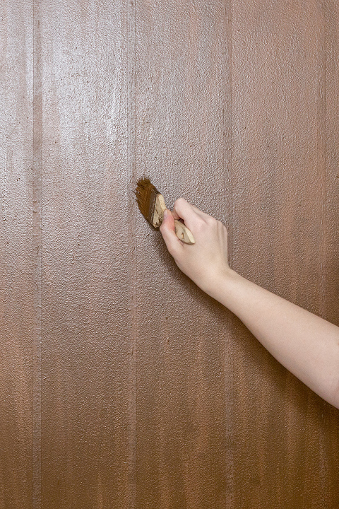 DIY Faux Mid-Century Paneling Using Paint - Dream Green DIY