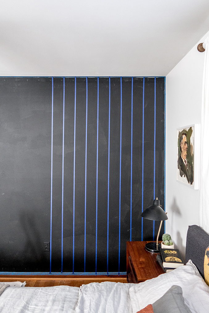 DIY Faux Mid-Century Paneling Using Paint - Dream Green DIY