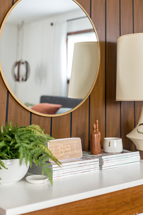 DIY Faux Mid-Century Paneling Using Paint - Dream Green DIY
