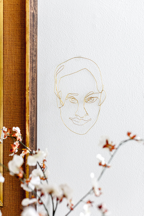 DIY Wire Portrait With Printable Template - Dream Green DIY