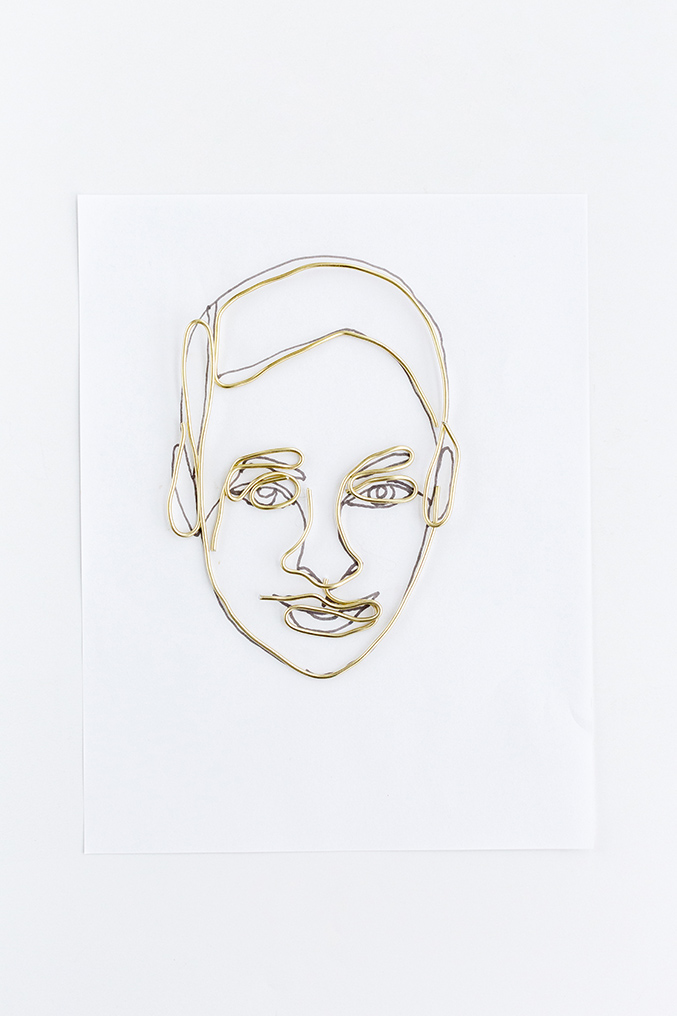DIY Wire Portrait With Printable Template Dream Green DIY