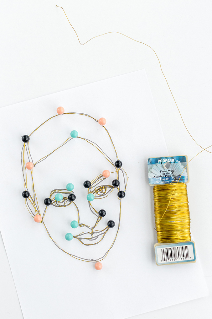 DIY Wire Portrait With Printable Template Dream Green DIY