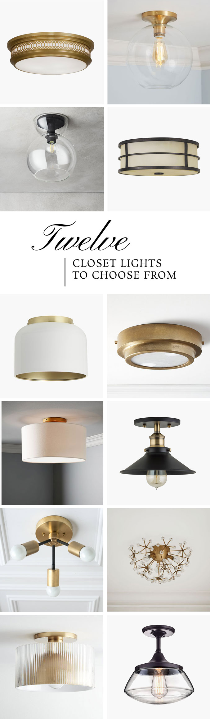 12 Closet Lights To Choose From - Dream Green DIY