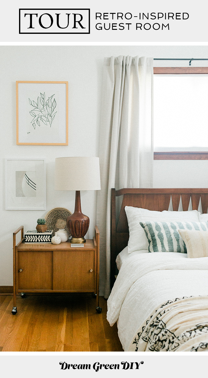 Updated Guest Room Tour - Dream Green DIY
