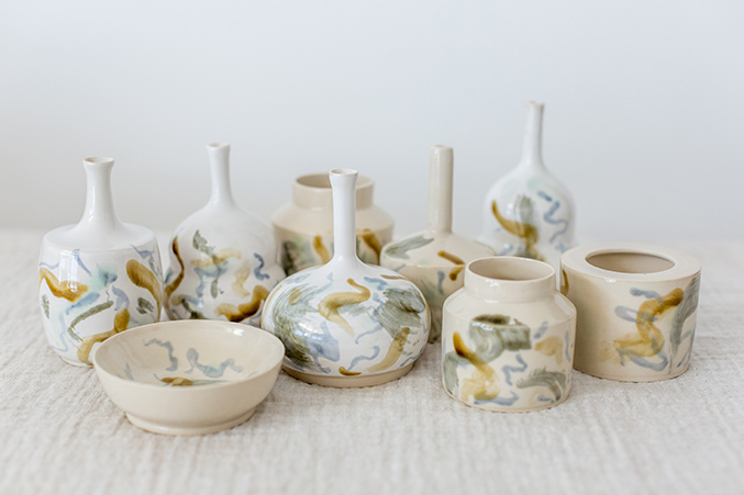 watercolor glaze ceramics