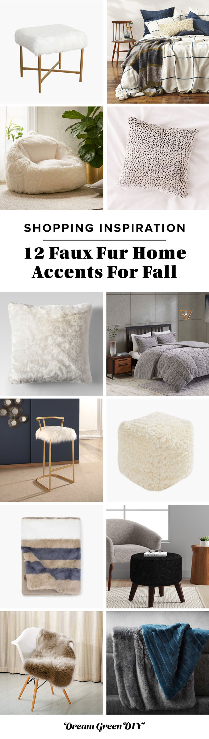 12 Faux Fur Home Accents For Fall Dream Green DIY   Faux Fur Accents 