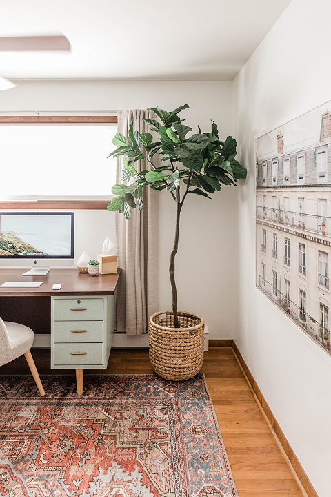 Texture And Color Blocked Home Office Design Reference: My Color Blocked Home Office Tour