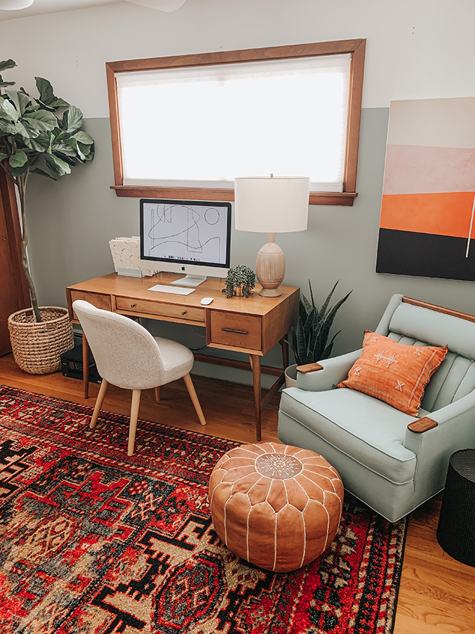 A Colorful Office Makeover Challenge - Dream Green DIY