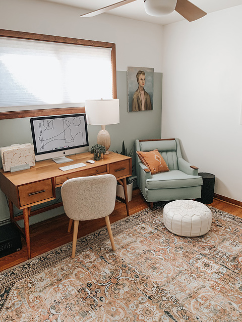 A New Rug And Office Color Scheme - Dream Green DIY
