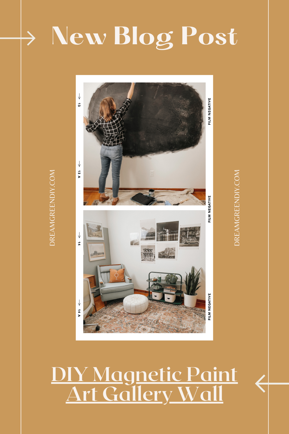 DIY Paint Art Gallery Wall Dream Green DIY