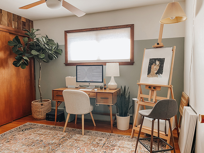 My Combination Home Office Art Studio - Dream Green DIY