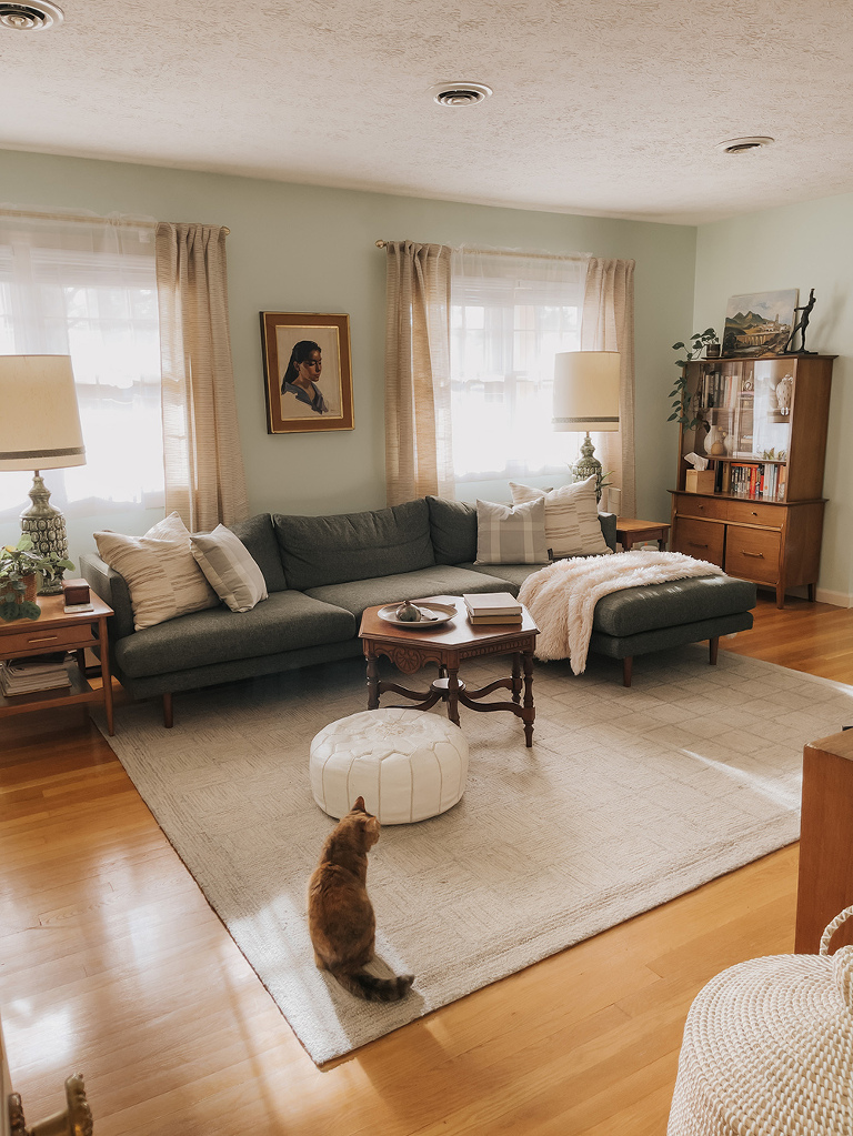 Article's Burrard Sofa Shown Two Ways Dream Green DIY