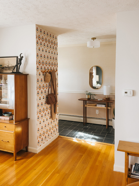 Retro Entryway Peel And Stick Wallpaper - Dream Green DIY