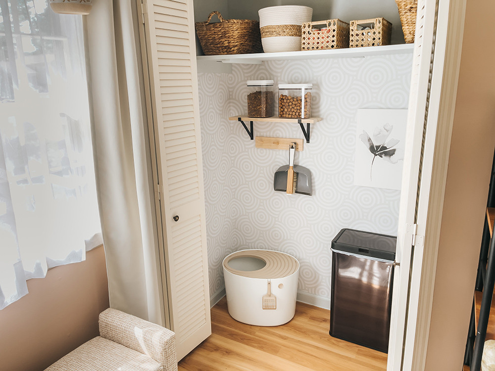 PeelAndStick Wallpaper Closet Makeover Dream Green DIY