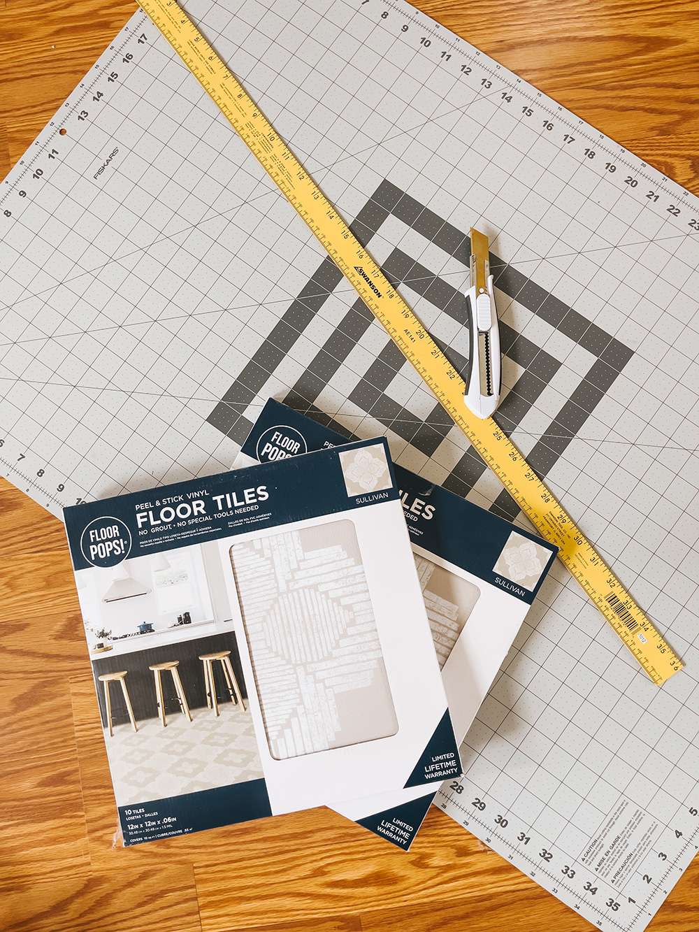 DIY Peel-And-Stick Tile Floor Entry - Dream Green DIY