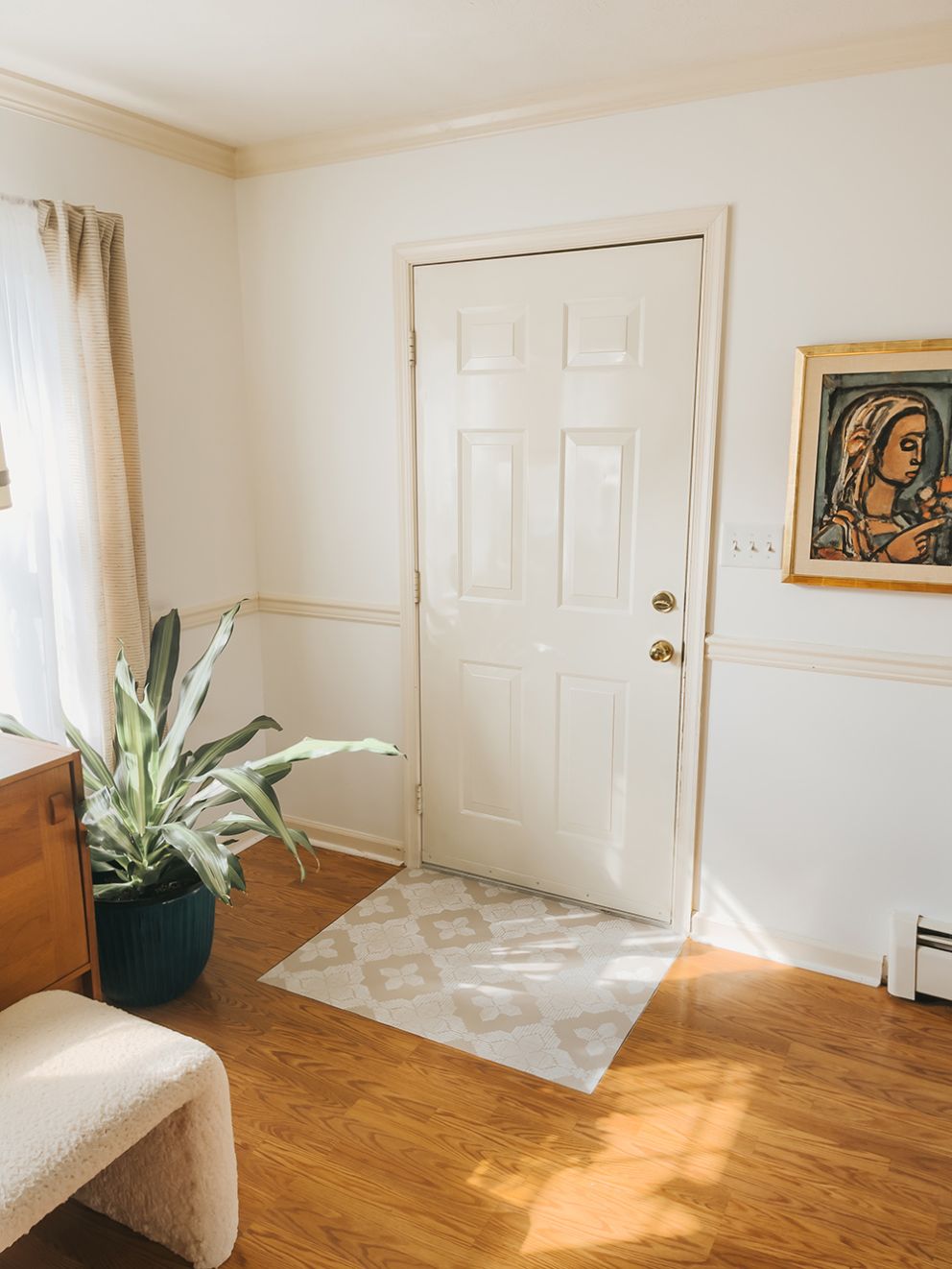 DIY Peel-And-Stick Tile Floor Entry - Dream Green DIY