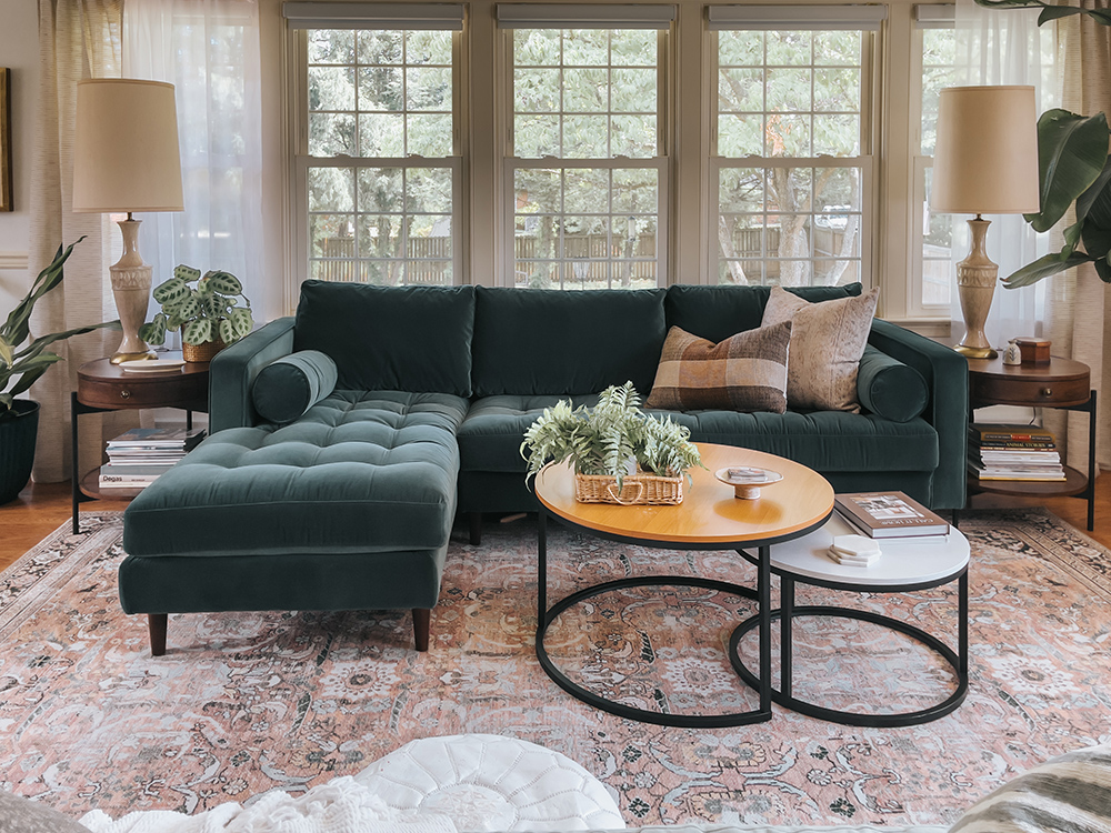 Styling Two Matching Sofa End Tables - Dream Green DIY